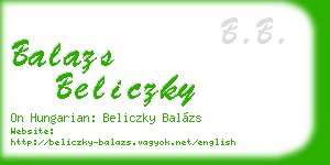 balazs beliczky business card